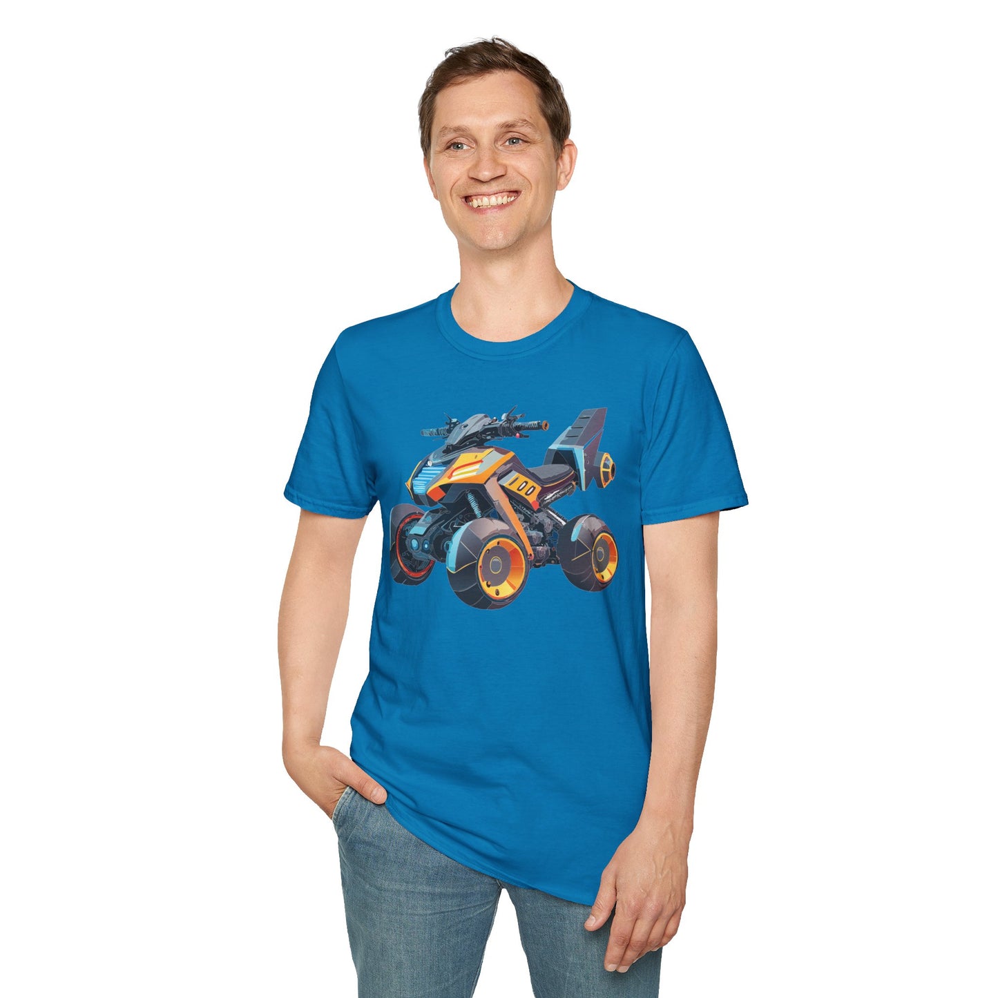 Unisex Bike T Shirt Moto Shirt With Motorcycle Design MTB Tee For Riders One Hundred Percent Cotton