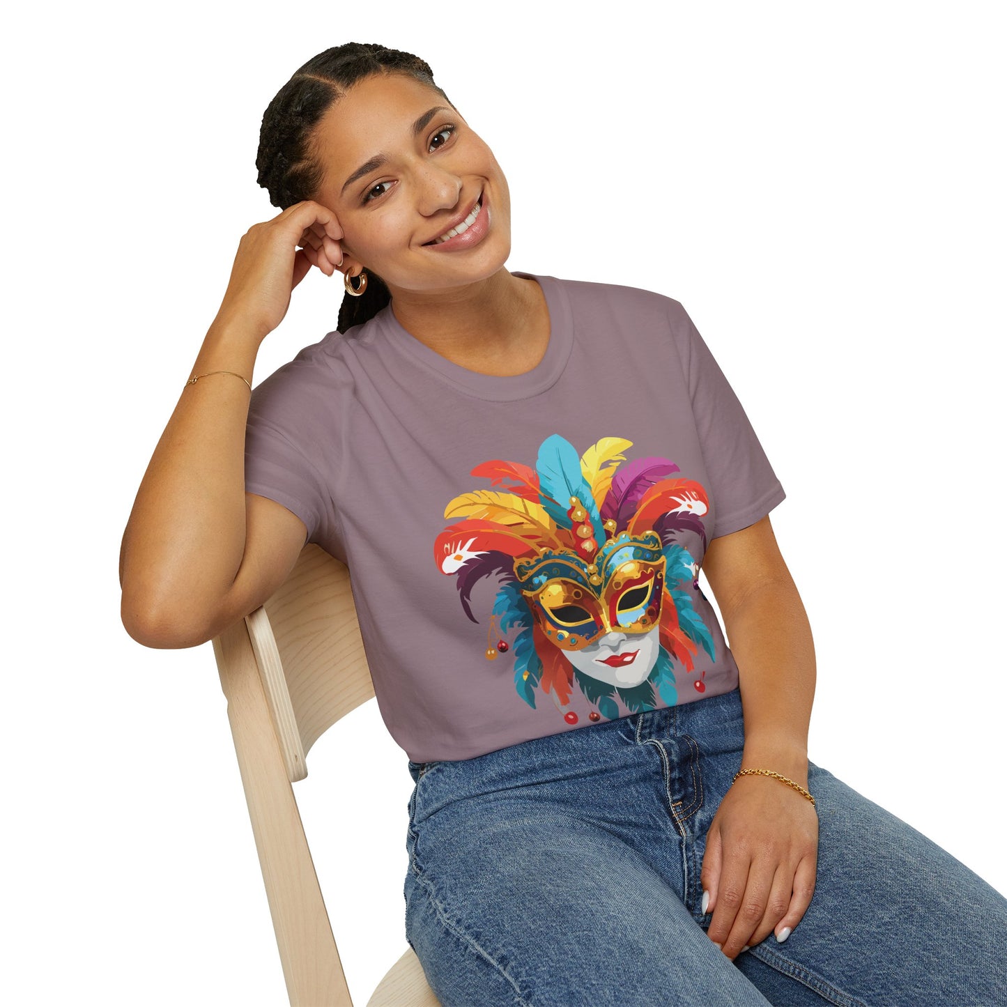 Mask Tee Shirt, Mask Shirt, Shirt with Mask, Masquerade Tees