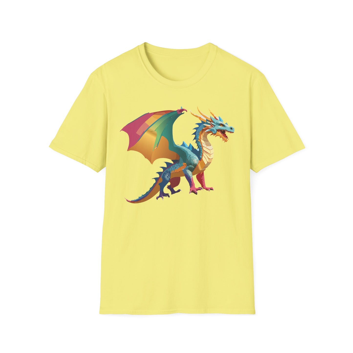 Dragon T Shirt Unisex Dragon Shirt Animal Design Tee Softstyle 100 Percent Ring Spun Cotton