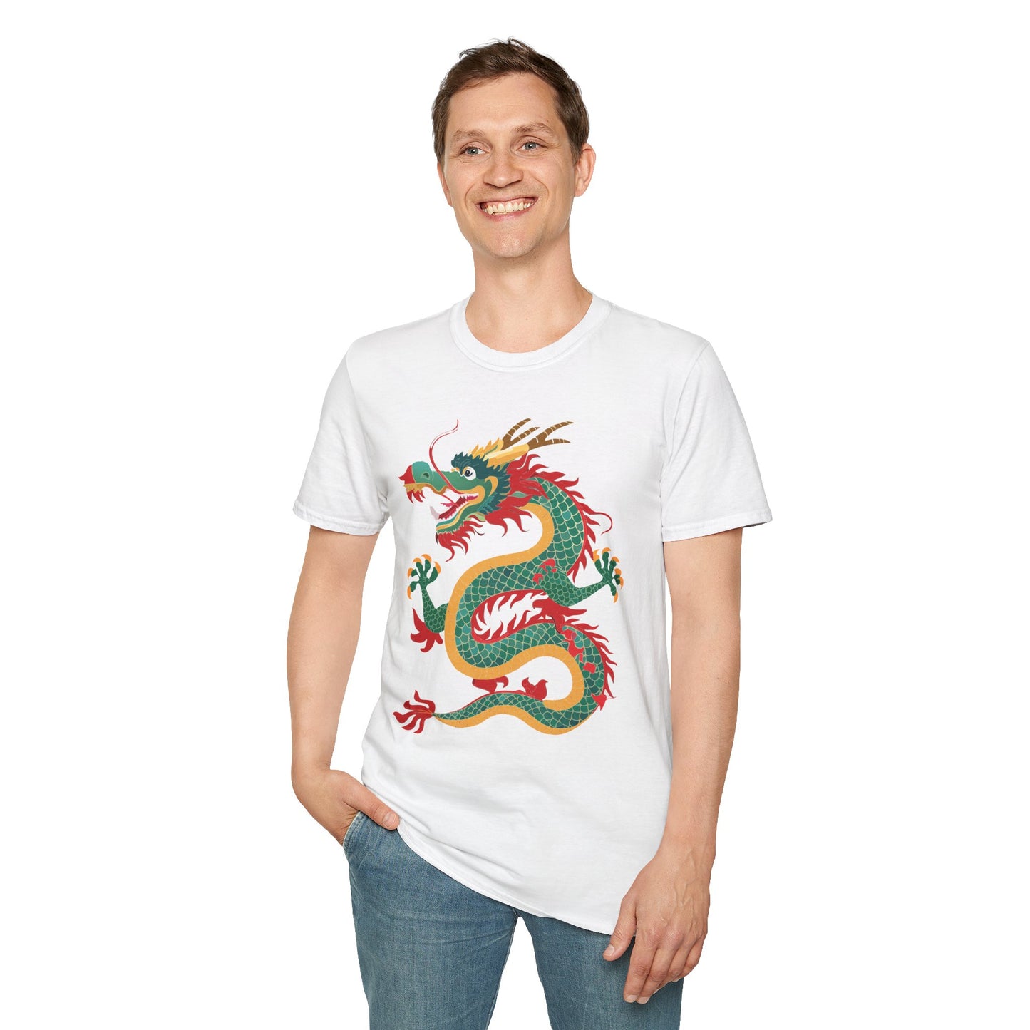 Dragon T Shirt Unisex Dragon Shirt With Animal Art Design Gildan Softstyle Tee 100 Cotton