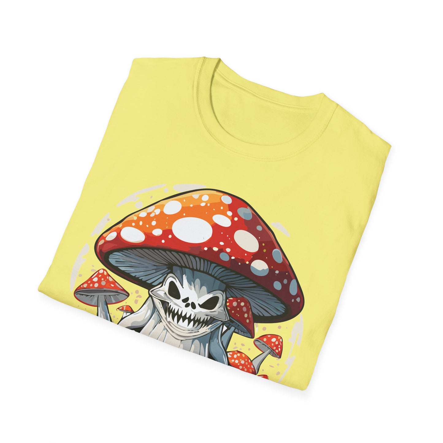 Mashroom Tee Shirt Unisex Softstyle 64000 100 Percent Ring Spun Cotton Funny Mashroom Fungus Design