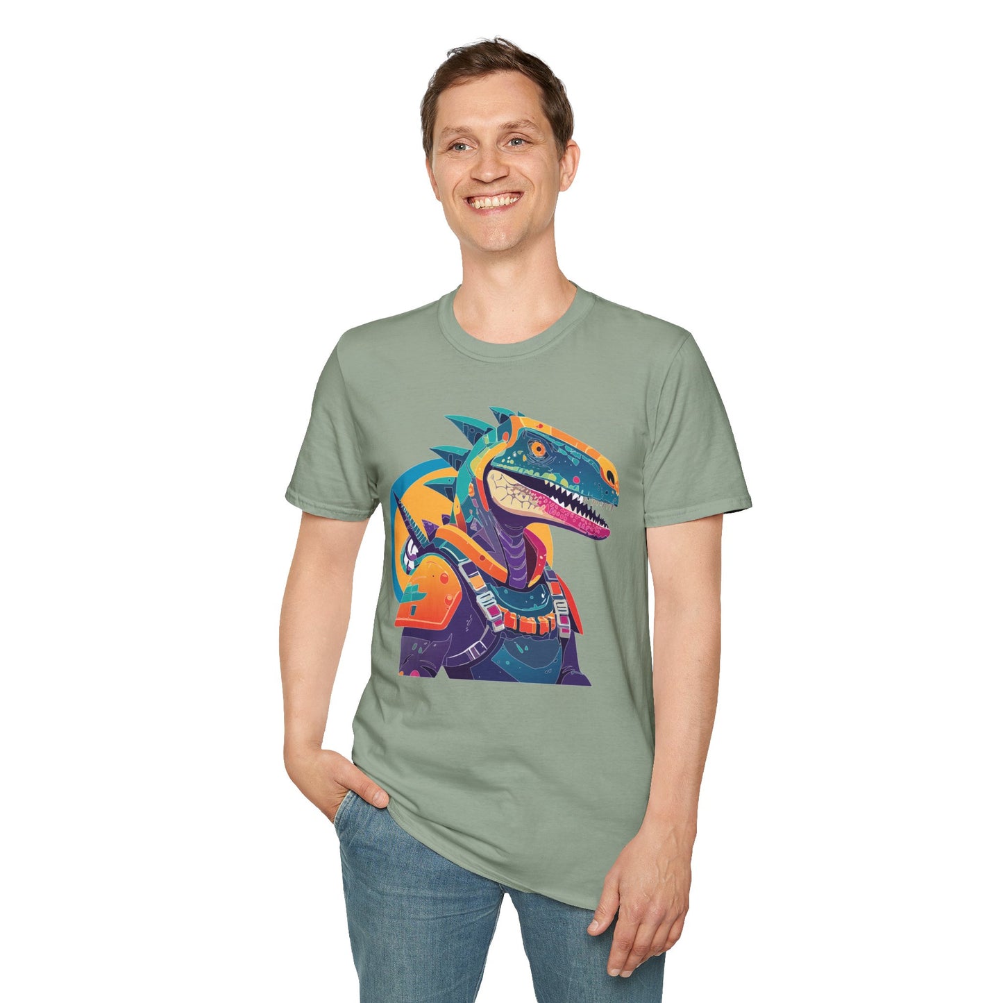 Unisex Alien Cosmos Shirt With Art Design Gildan Softstyle 64000 Short Sleeve Tee