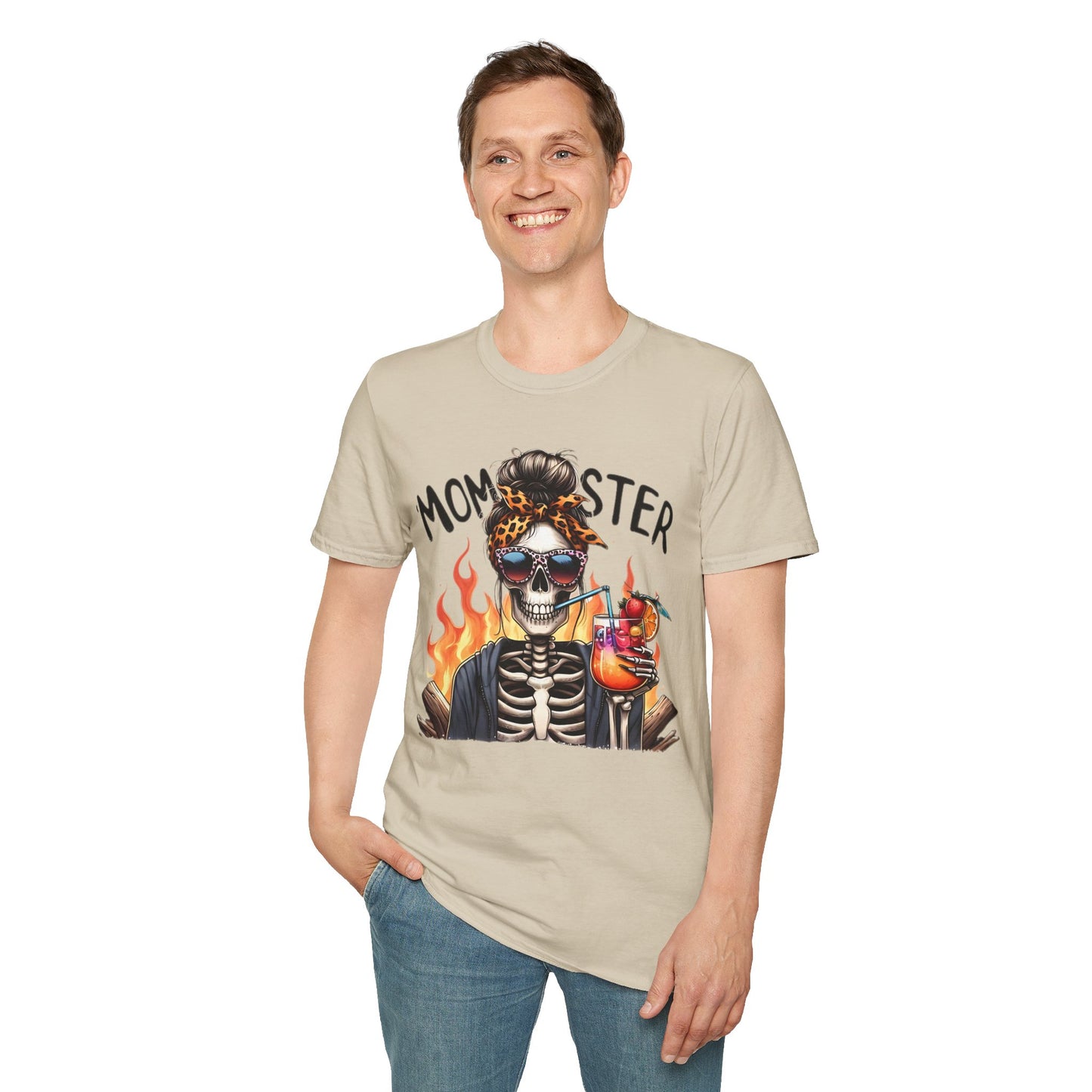 Skull Tee Shirt Unisex Skeleton Shirt Softstyle Gildan 100 Percent Cotton Graphic Tee