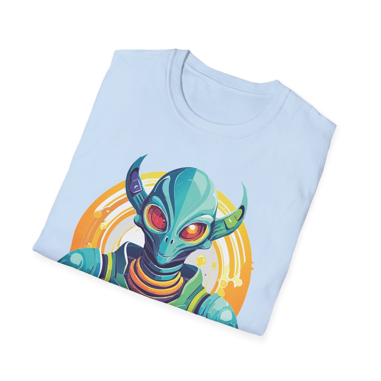 Alien T Shirt Cosmos Design Unisex Softstyle Cotton Tee With Aliens Art Graphic Print