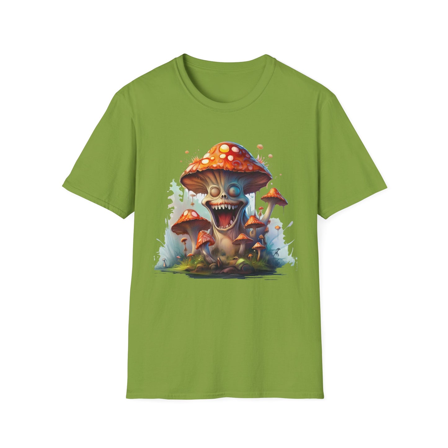 Mashroom Short Sleeve Tee Unisex Funny Mashroom Shirt With Fungus Graphic Gildan Softstyle 64000