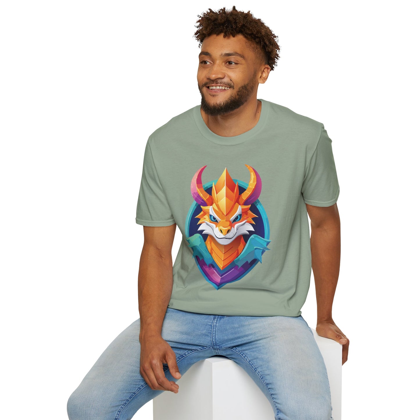 Dragon T Shirt Unisex Gildan Softstyle 64000 Comfortable Cotton Tee With Animal Design