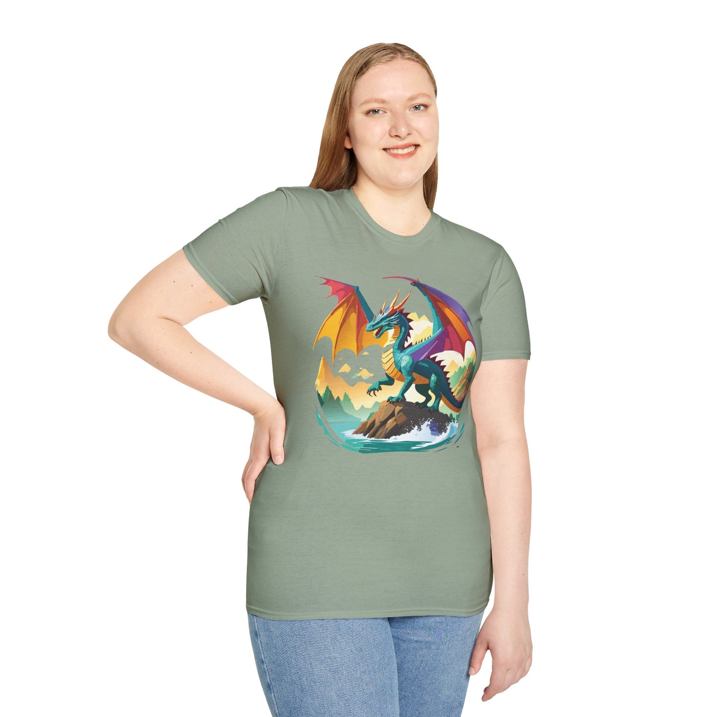 Dragon T Shirt, Dragon Shirt, Shirt with Animals, Animal Shirt