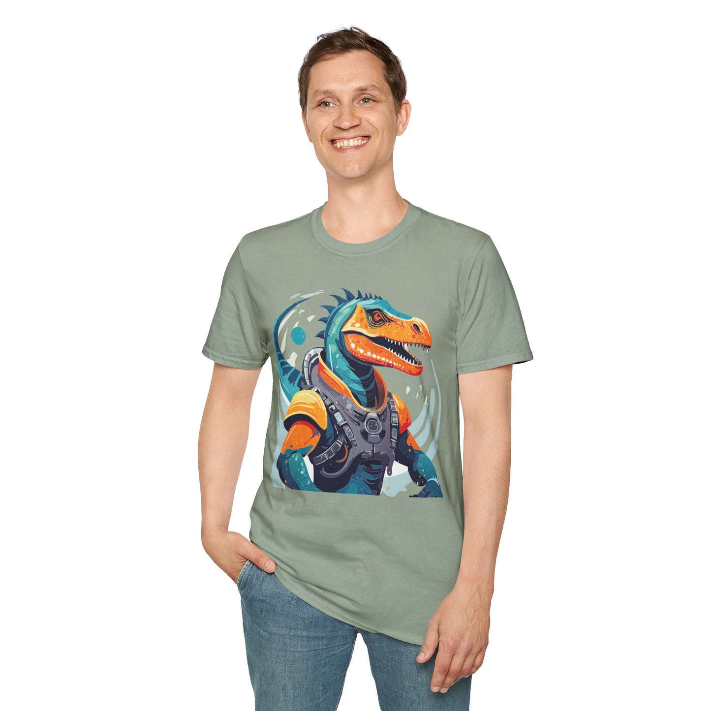 Gildan Alien Cosmos T Shirt Unisex Softstyle 64000 Cotton Tee With Alien Art Design Graphic Print
