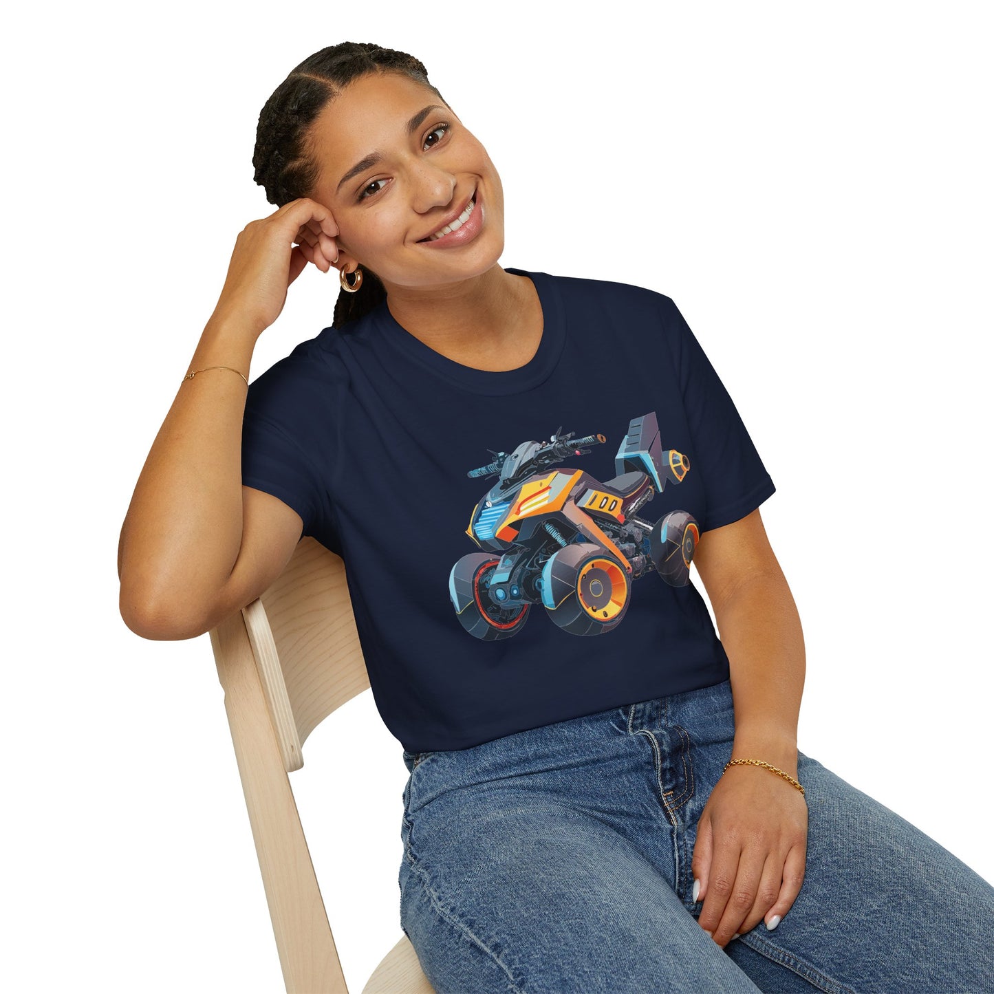 Unisex Bike T Shirt Moto Shirt With Motorcycle Design MTB Tee For Riders One Hundred Percent Cotton