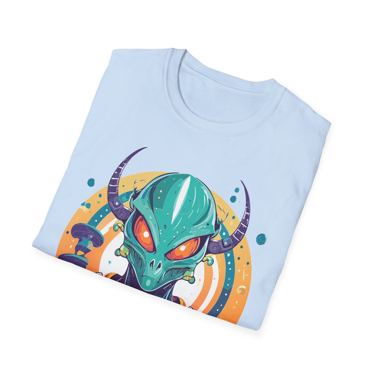 Alien T Shirt Cosmos Shirt Unisex Softstyle Tee 100 Percent Ring Spun Cotton Short Sleeve