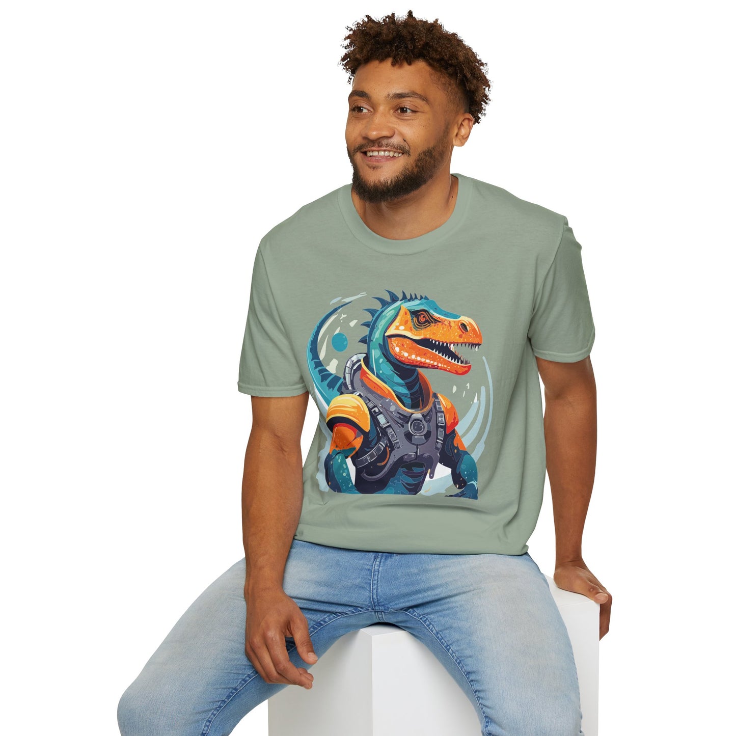 Gildan Alien Cosmos T Shirt Unisex Softstyle 64000 Cotton Tee With Alien Art Design Graphic Print