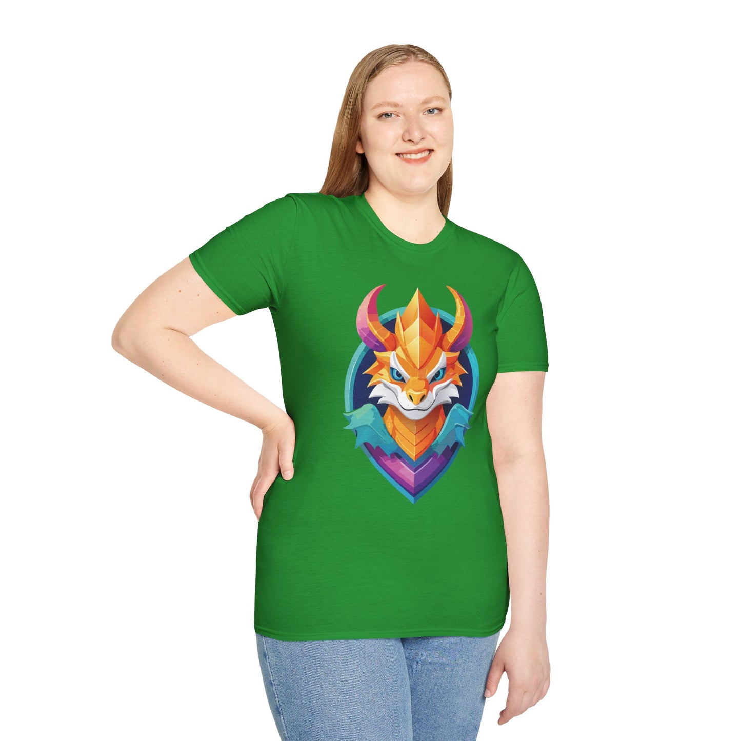 Dragon T Shirt Unisex Gildan Softstyle 64000 Comfortable Cotton Tee With Animal Design