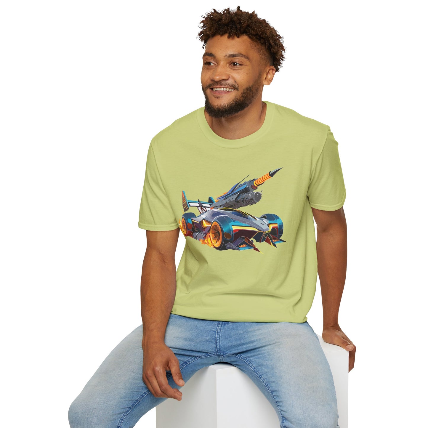 Unisex Car T Shirt Softstyle Cotton Tee With Car Design Hot Wheels Graphic Tee For Men And Women