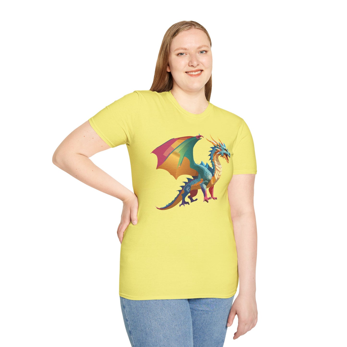 Dragon T Shirt Unisex Dragon Shirt Animal Design Tee Softstyle 100 Percent Ring Spun Cotton