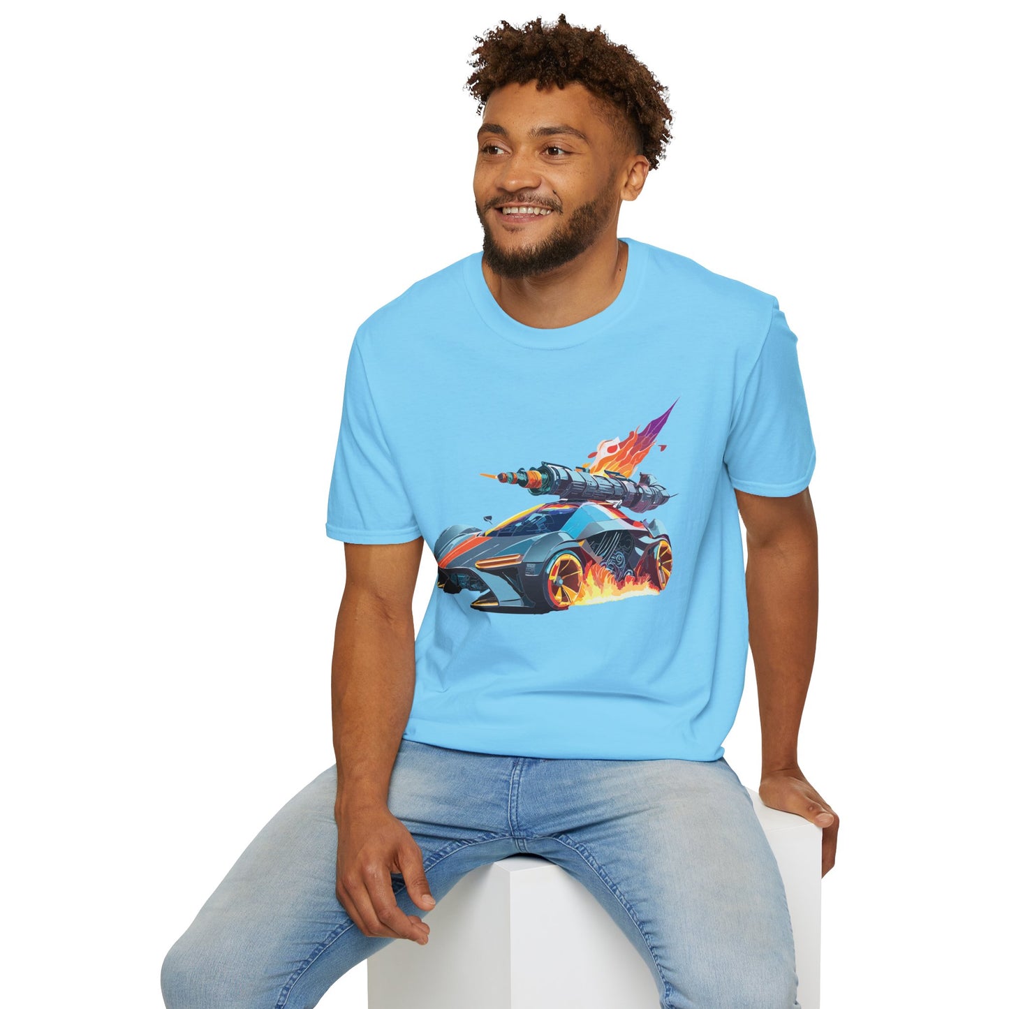 Car T Shirt for Car Lovers Unisex Softstyle Tee 64000 Hot Wheels Design Shirt with Cars