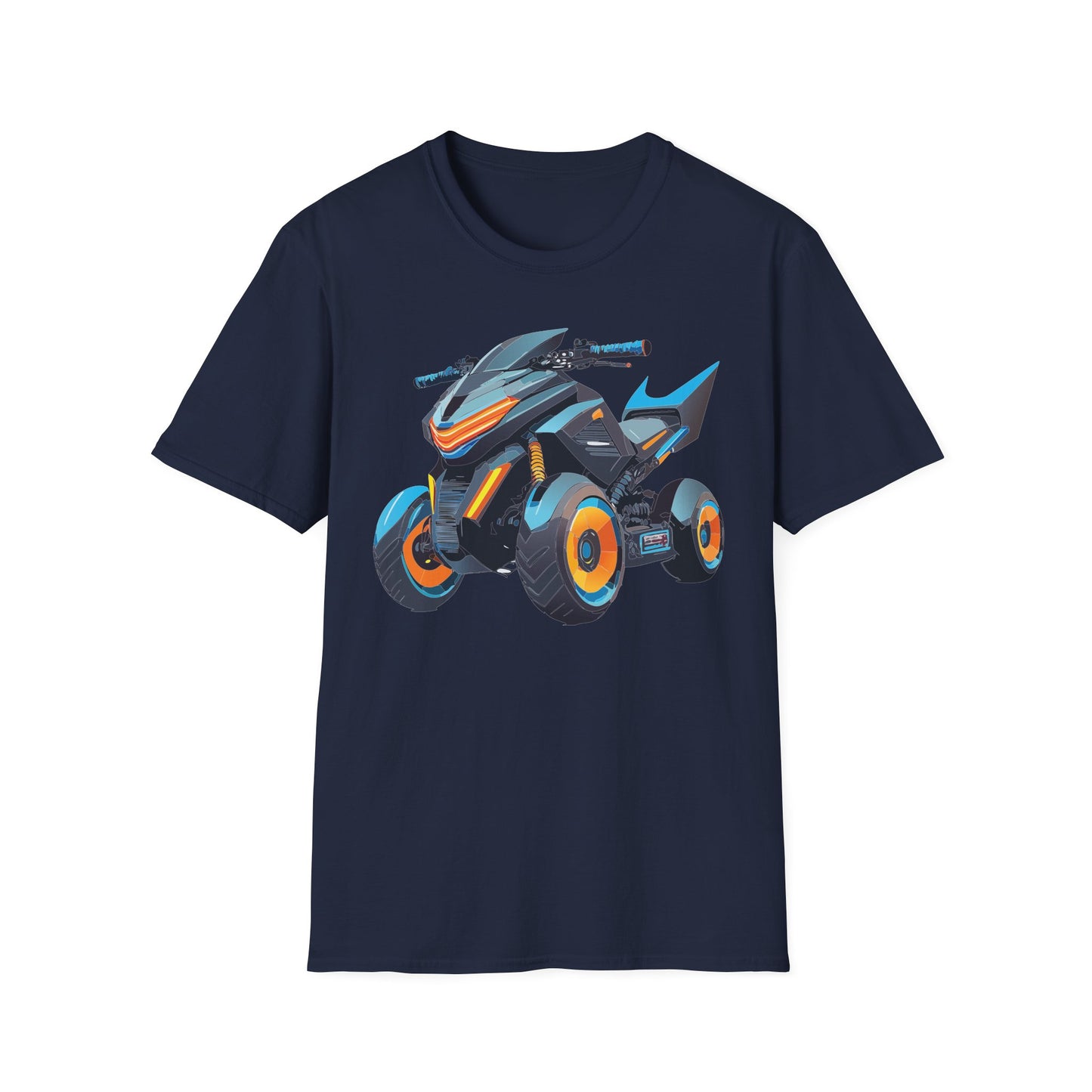 Unisex Motorcycle Art Design T Shirt Softstyle 64000 MTB Graphic Tee For Riders