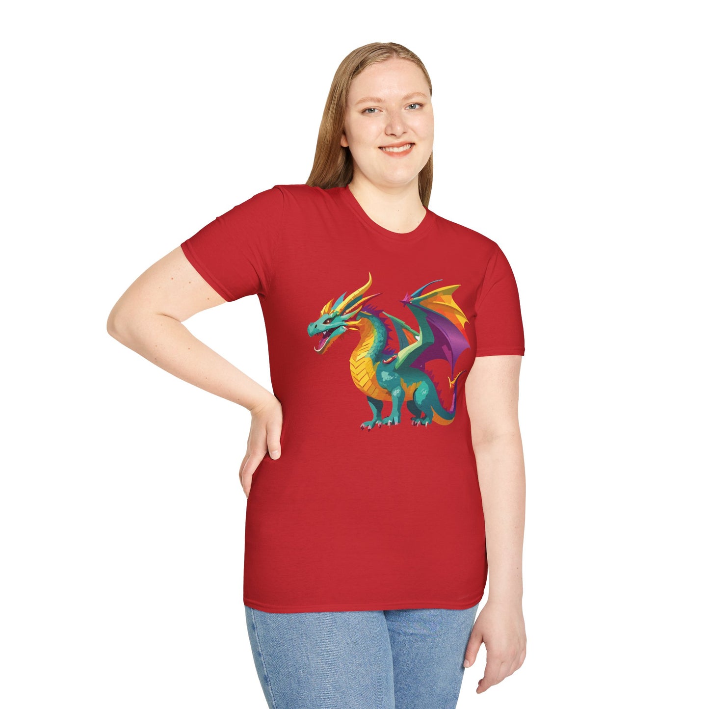 Dragon T Shirt Unisex Short Sleeve Art Design Gildan Softstyle Cotton Tee For Animal Lovers