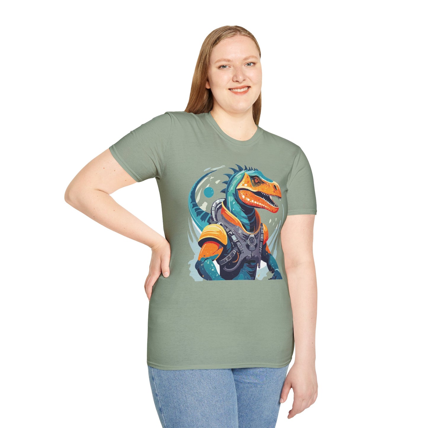 Gildan Alien Cosmos T Shirt Unisex Softstyle 64000 Cotton Tee With Alien Art Design Graphic Print