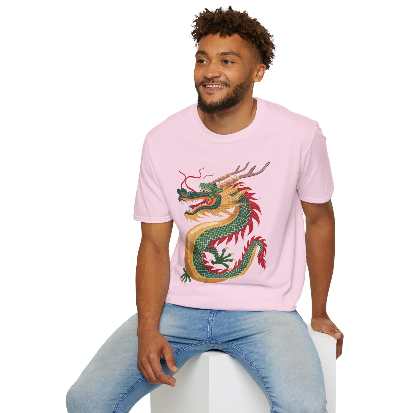 Dragon T Shirt Unisex Dragon Shirt With Animal Art Design Gildan Softstyle 64000 Tee