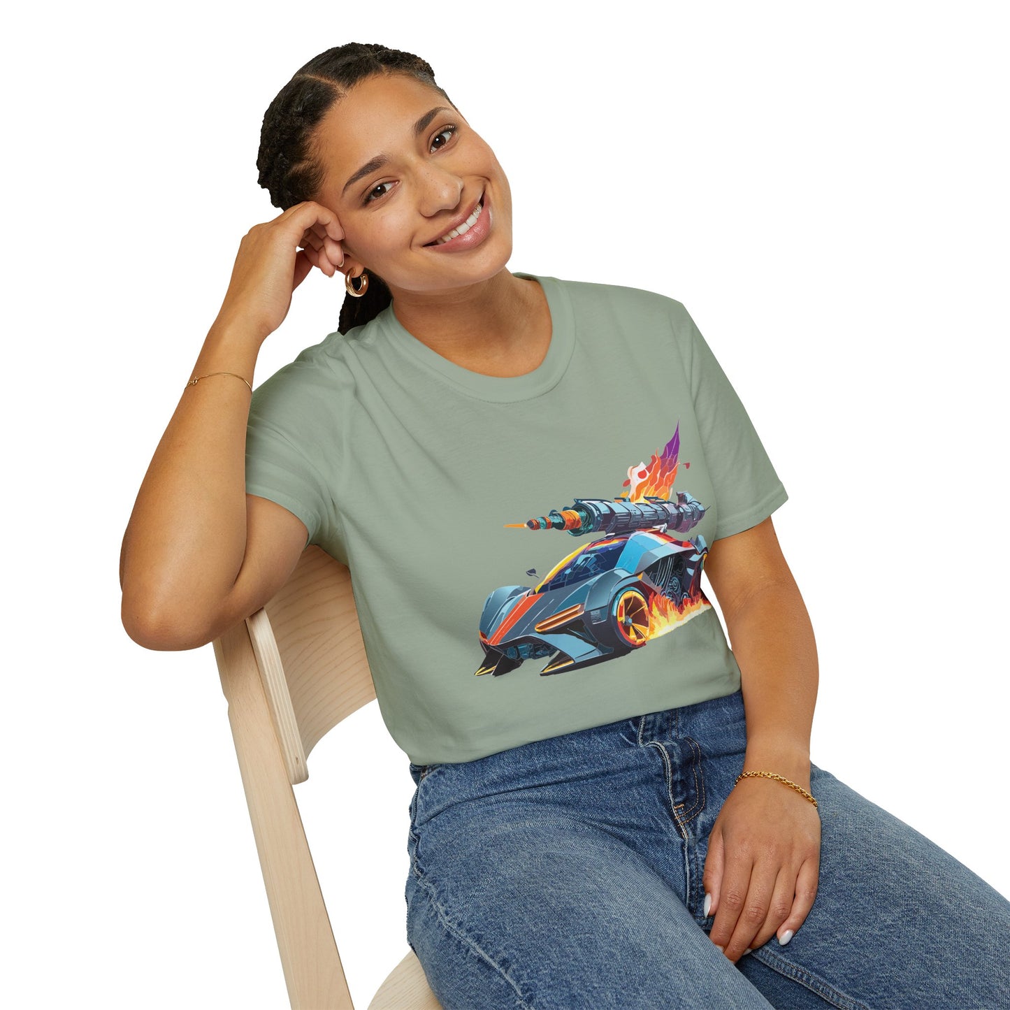 Car T Shirt for Car Lovers Unisex Softstyle Tee 64000 Hot Wheels Design Shirt with Cars