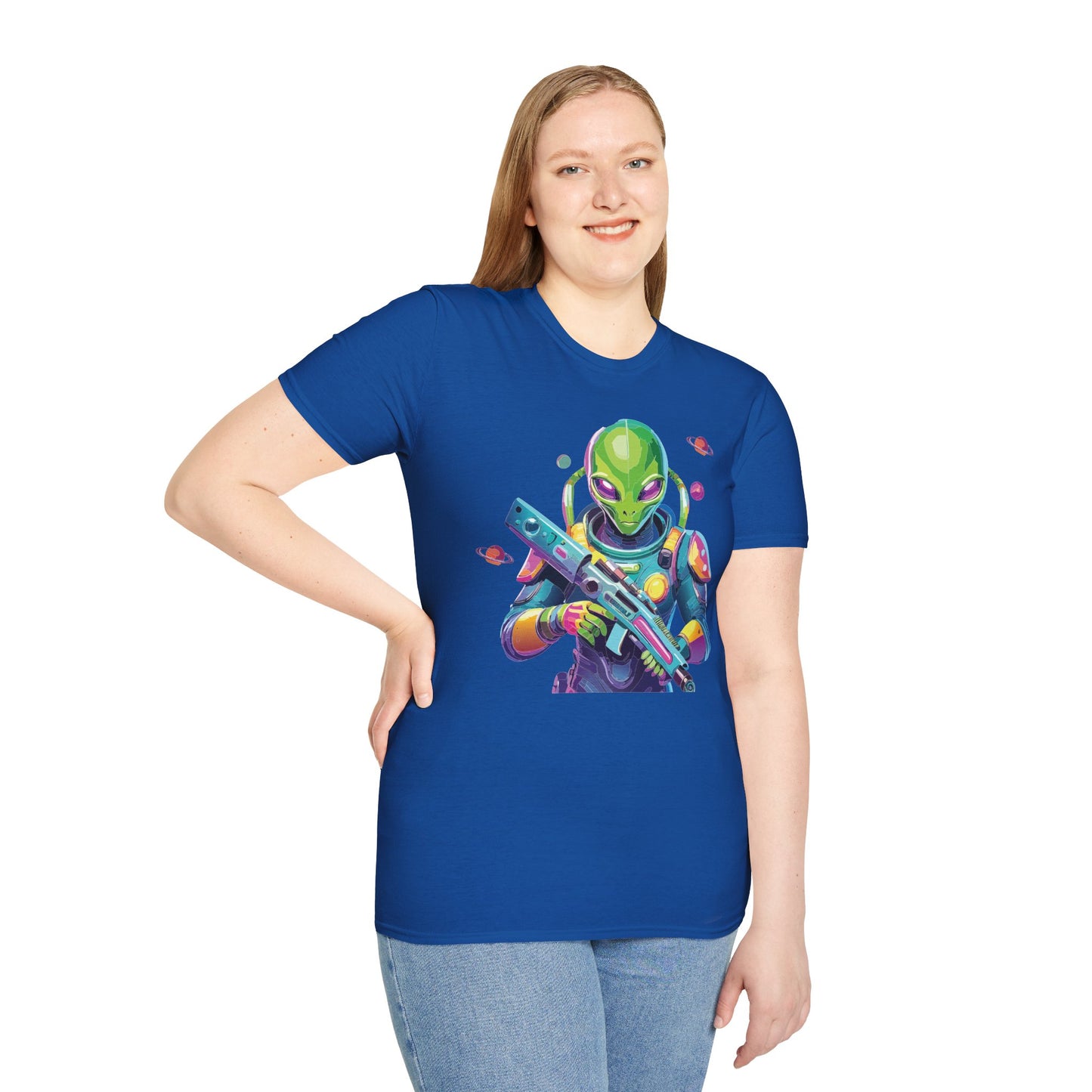 Alien Cosmos T Shirt Unisex Gildan Softstyle 64000 Art Design Tee For Everyday Comfort
