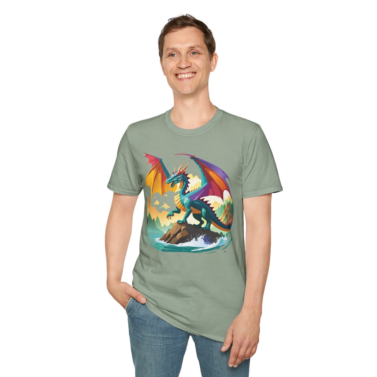 Dragon T Shirt, Dragon Shirt, Shirt with Animals, Animal Shirt