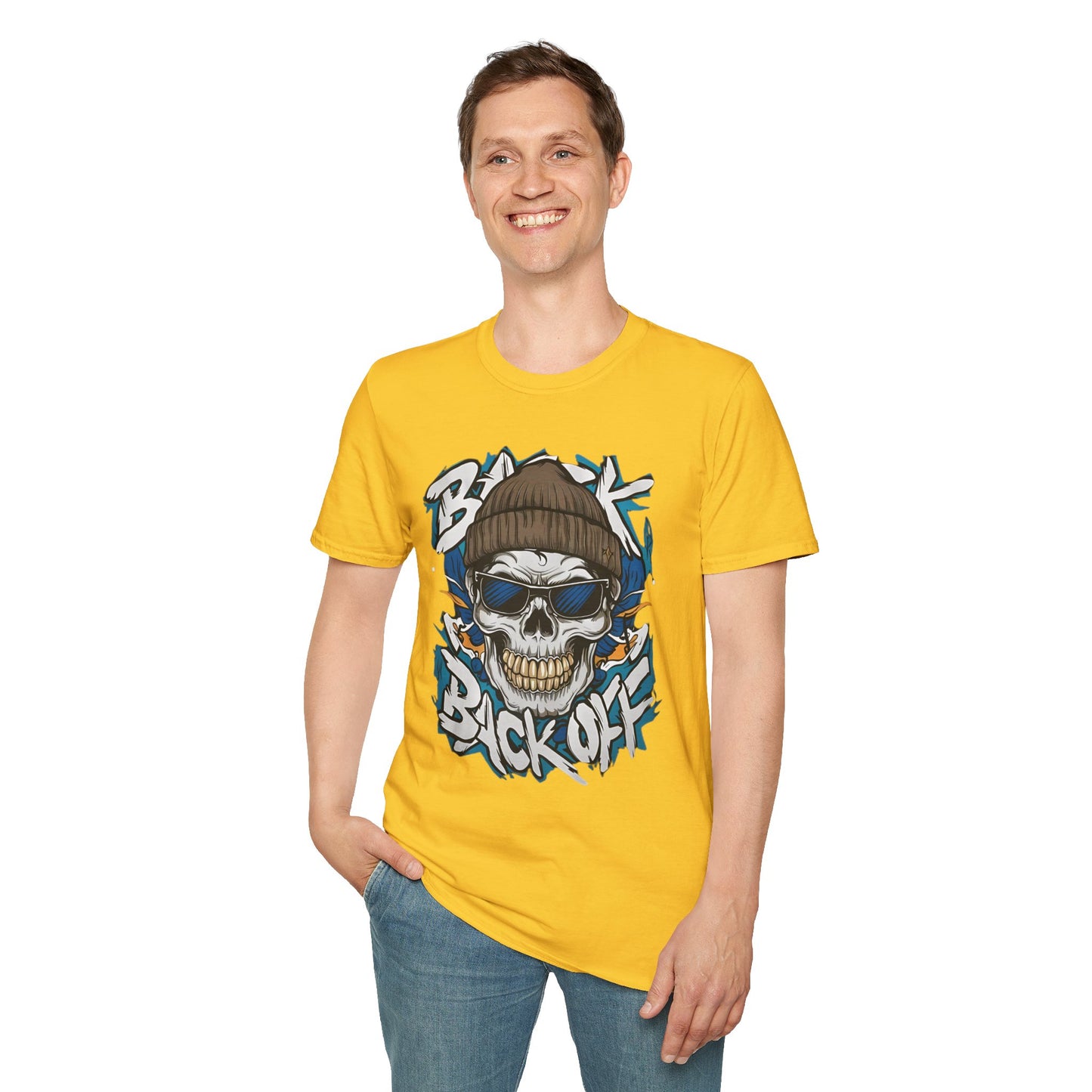 Gildan Softstyle Skull Tee Shirt Unisex Skeleton Design 100 Percent Cotton Graphic Tee