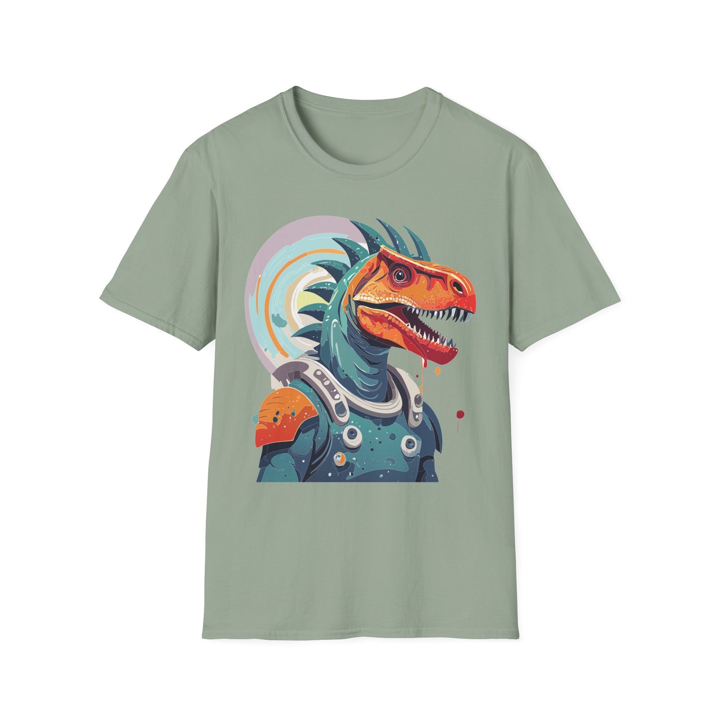Unisex Gildan Softstyle 64000 Alien T Shirt With Cosmos Space Alien Art Graphic Tee