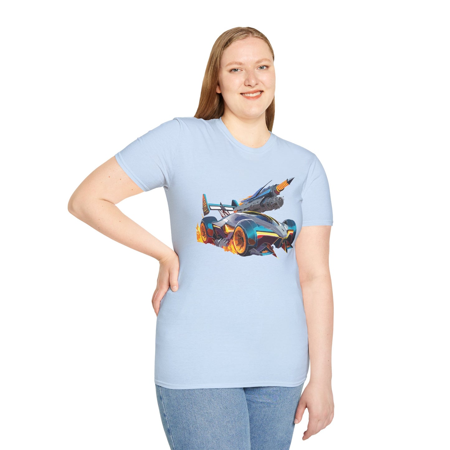 Unisex Car T Shirt Softstyle Cotton Tee With Car Design Hot Wheels Graphic Tee For Men And Women
