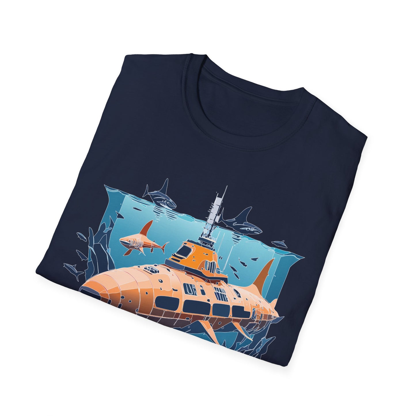 Ocean Tee Shirt, Ocean Shirt, Shirt with Ocean, U boat Tees, Shirt with U-Boat