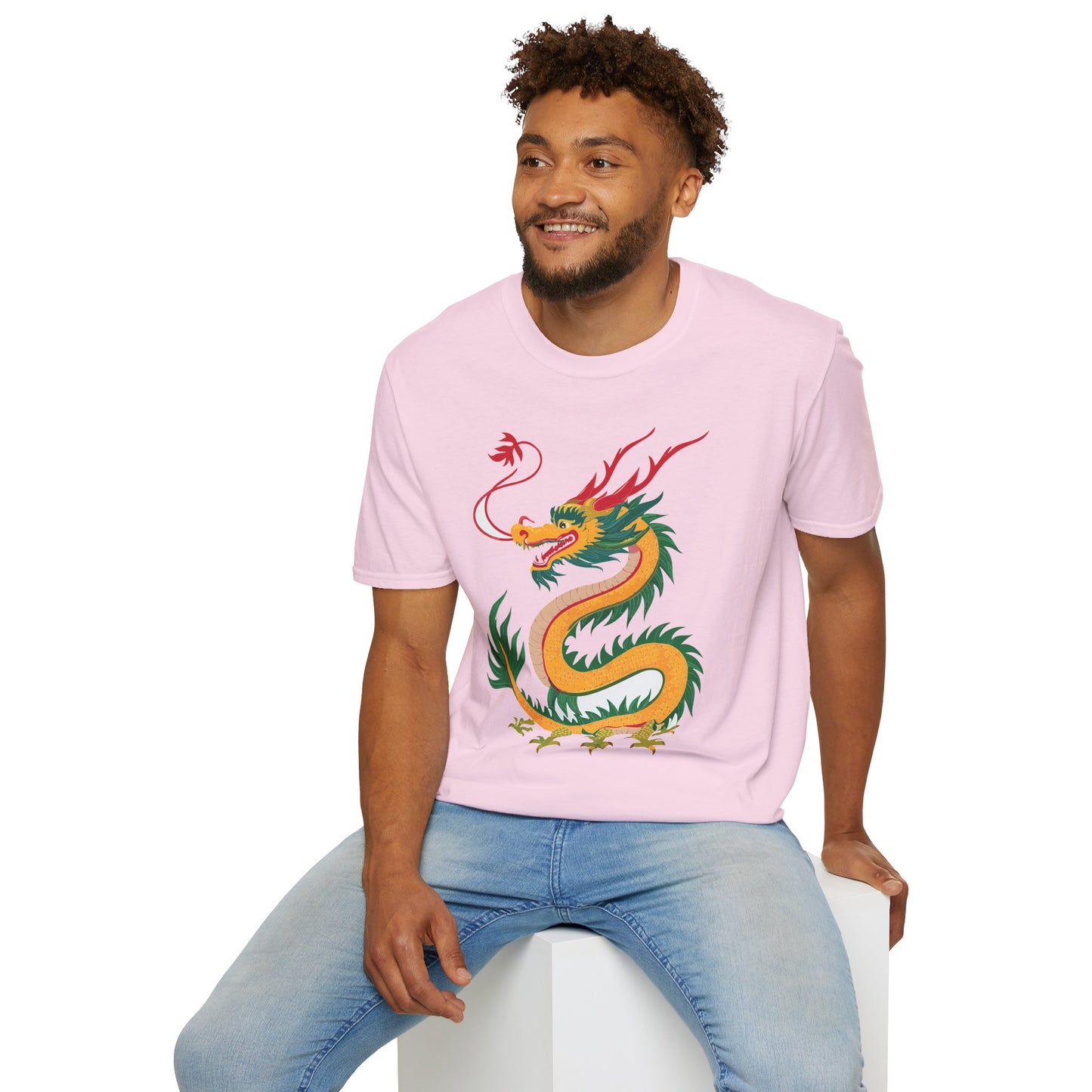 Dragon T Shirt Unisex Dragon Shirt Animal Shirt Gildan Softstyle 64000 100 Percent Cotton Tee