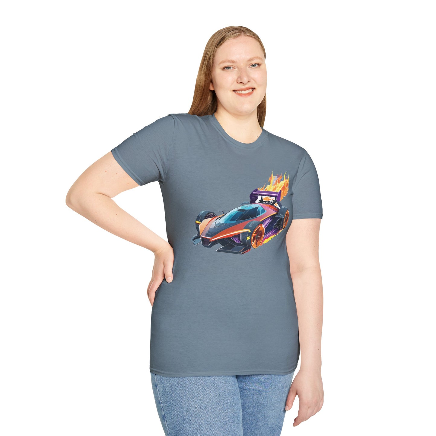 Unisex Car T Shirt Hot Wheels Graphic Tee Car Shirt Gildan Softstyle 64000 Cotton Tee