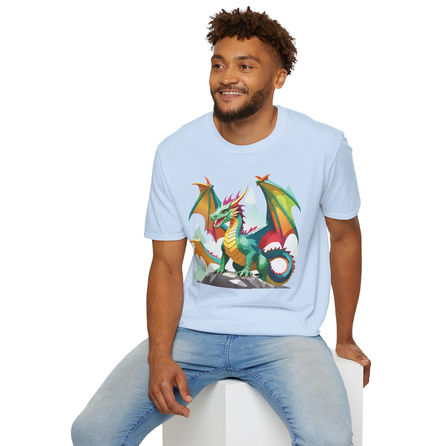 Dragon Graphic T Shirt for Men and Women Unisex Animal Design Softstyle Cotton Tee Premium Quality