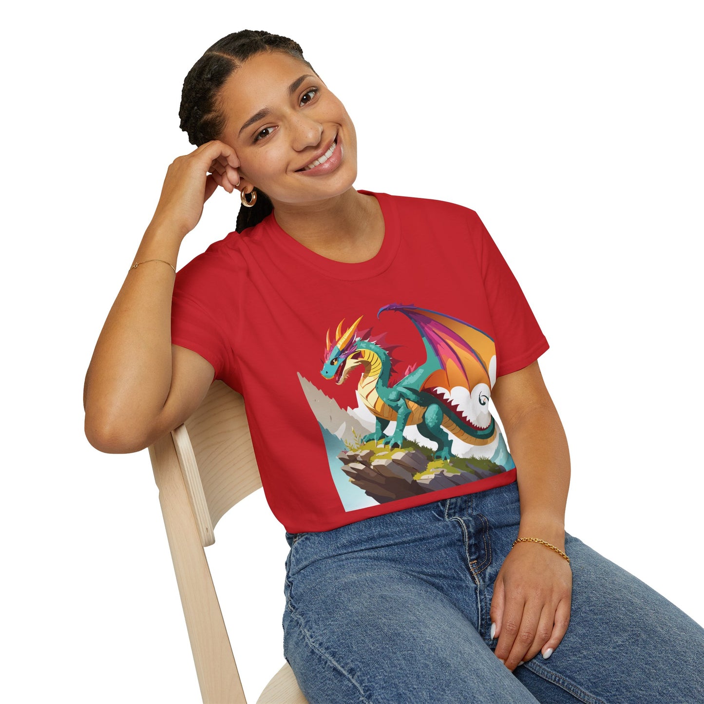 Dragon T Shirt Unisex Dragon Shirt With Animal Art Design Softstyle Cotton Tee Shirt