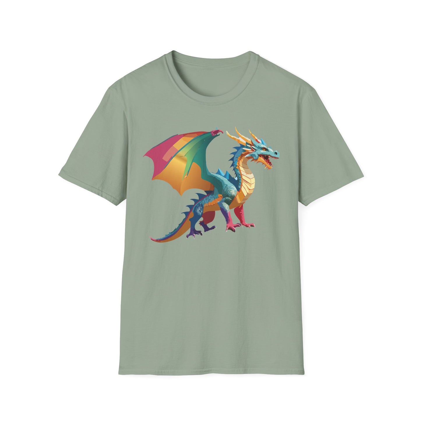 Dragon T Shirt Unisex Dragon Shirt Animal Design Tee Softstyle 100 Percent Ring Spun Cotton