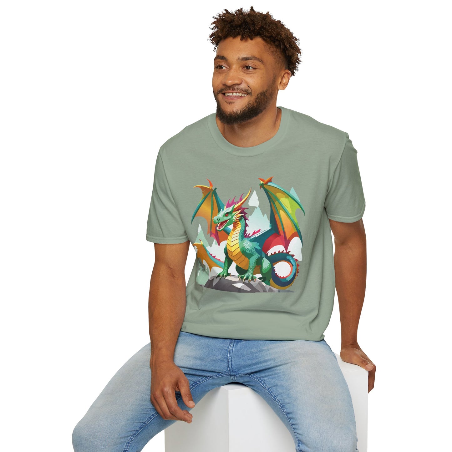 Dragon Graphic T Shirt for Men and Women Unisex Animal Design Softstyle Cotton Tee Premium Quality