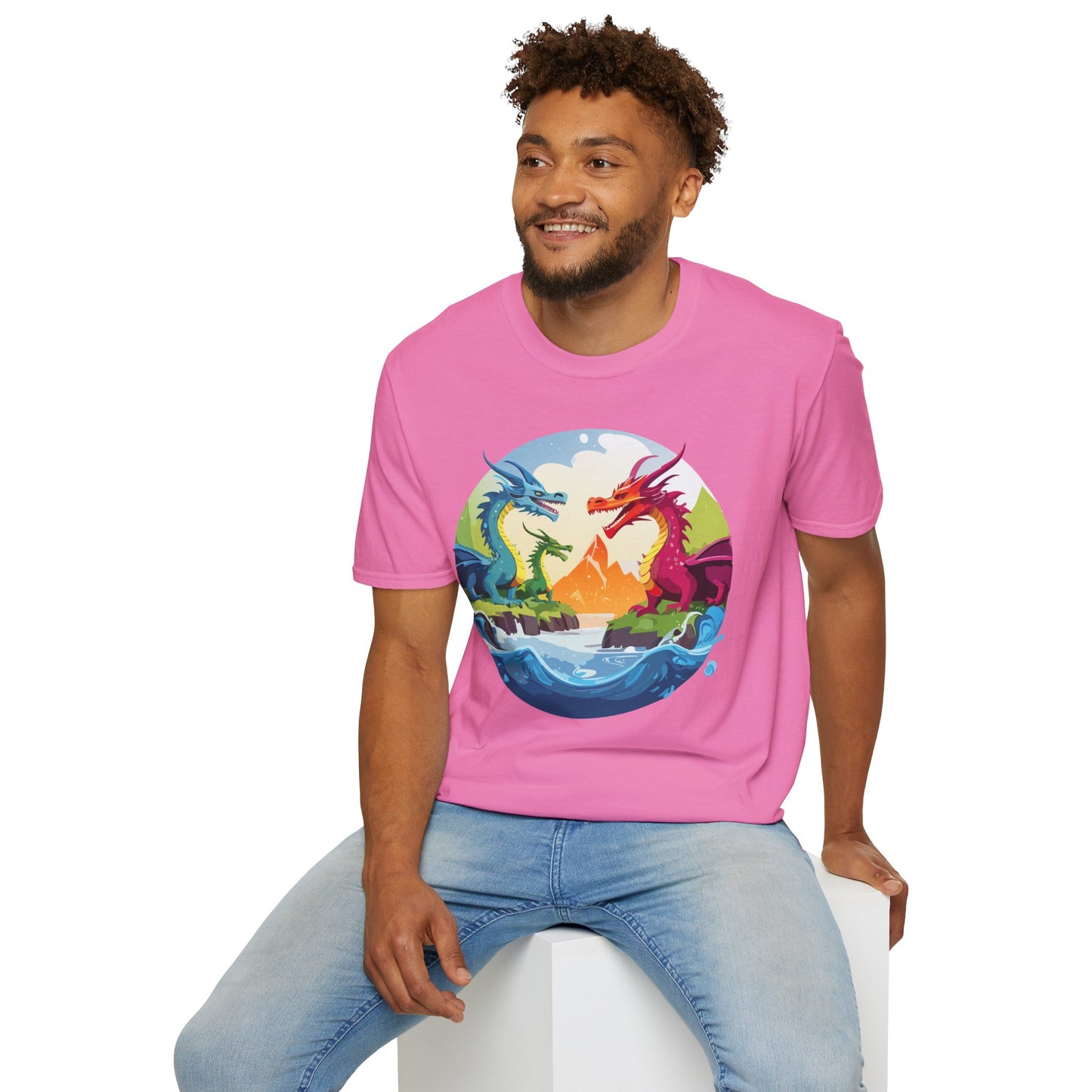 Dragon T Shirt Unisex Dragon Tee 100 Percent Ring Spun Cotton Softstyle Comfort Fit
