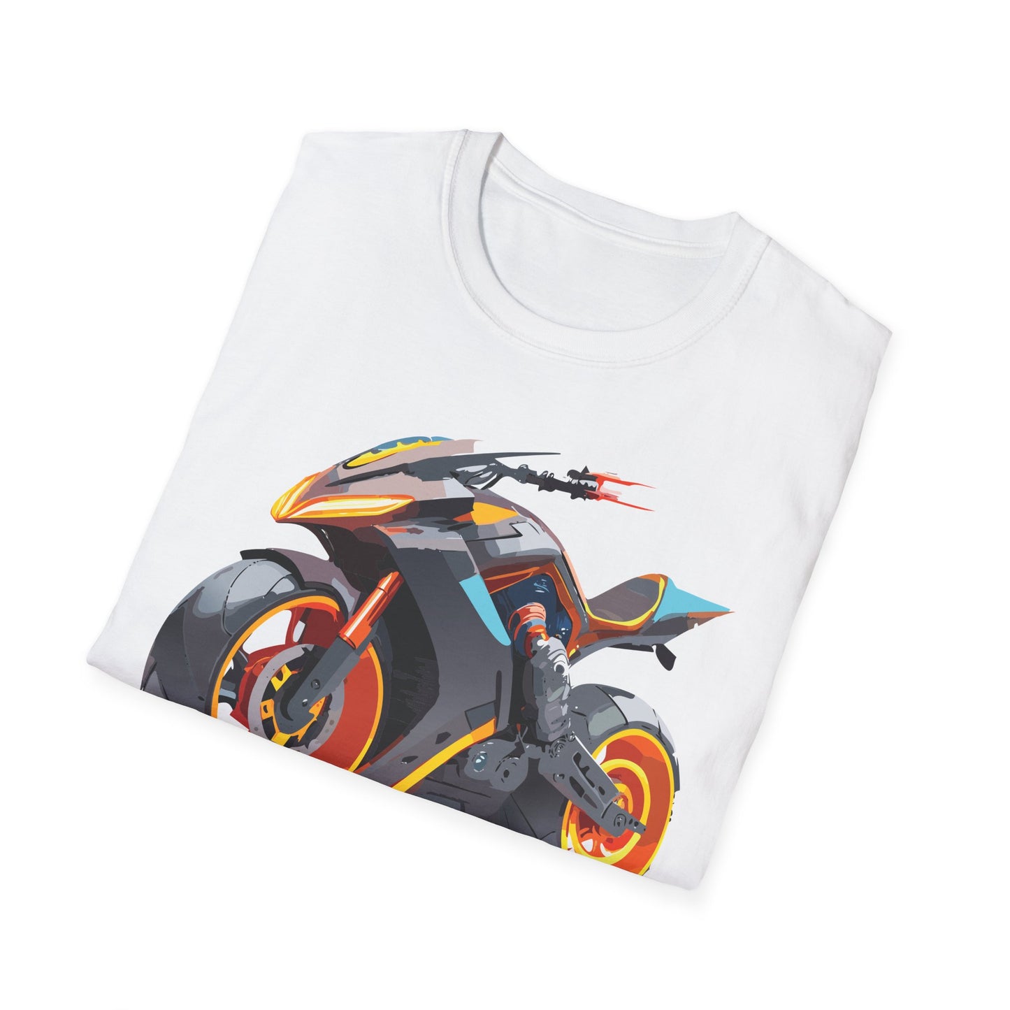 Unisex Bike T Shirt With Motorcycle Graphic MTB Tee Cotton Softstyle Comfort For Riders