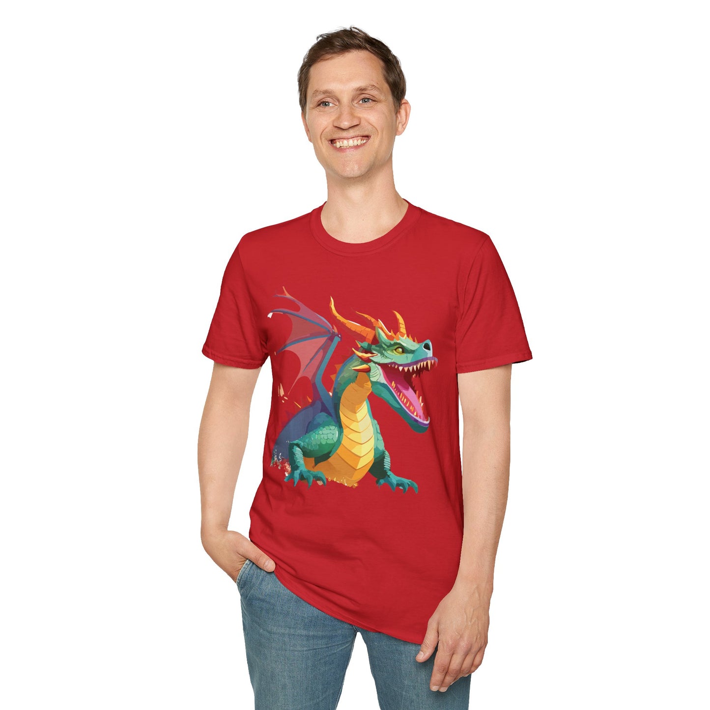 Dragon Graphic T Shirt Unisex Softstyle Cotton Tee Dragon Art Shirt For Men Women