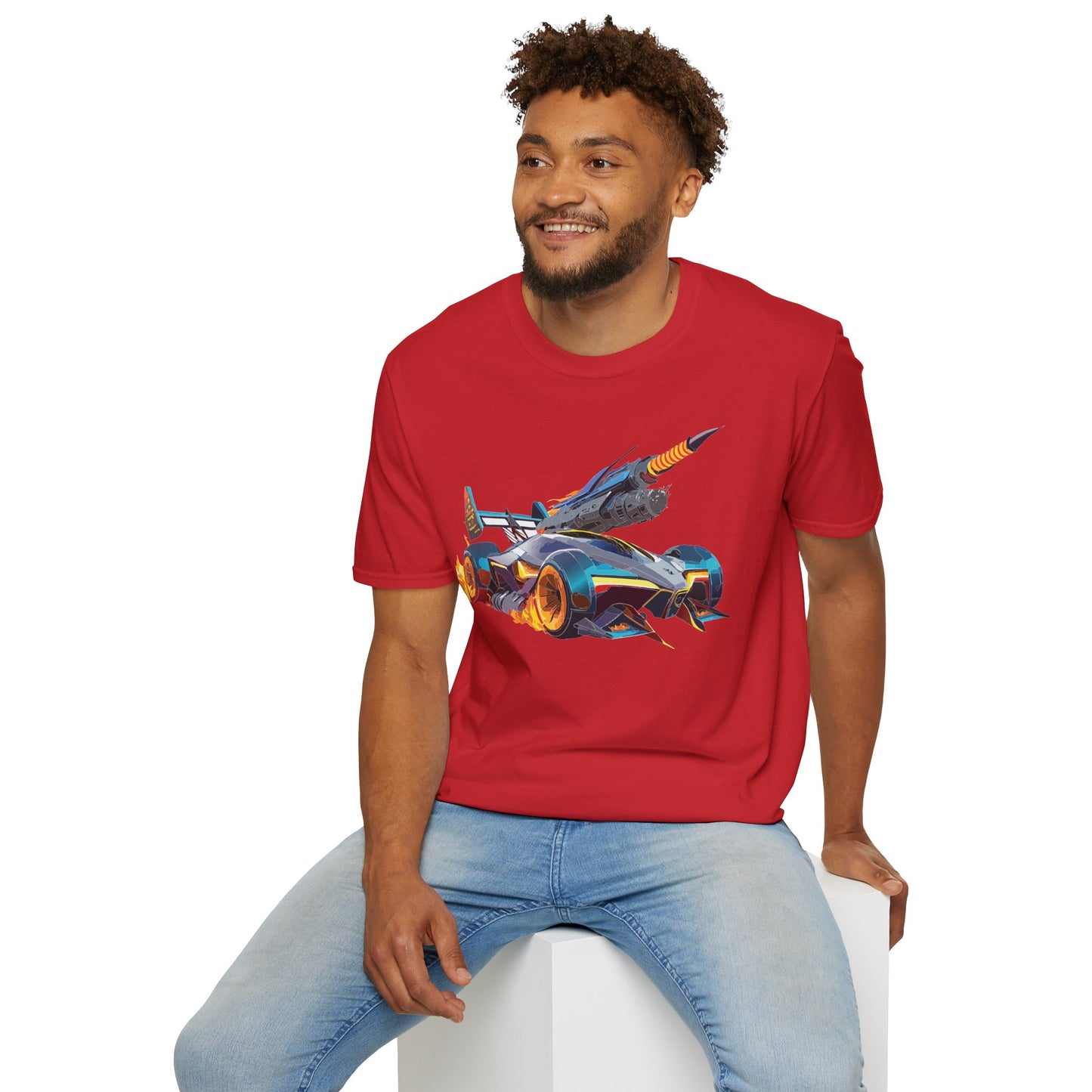 Unisex Car T Shirt Softstyle Cotton Tee With Car Design Hot Wheels Graphic Tee For Men And Women