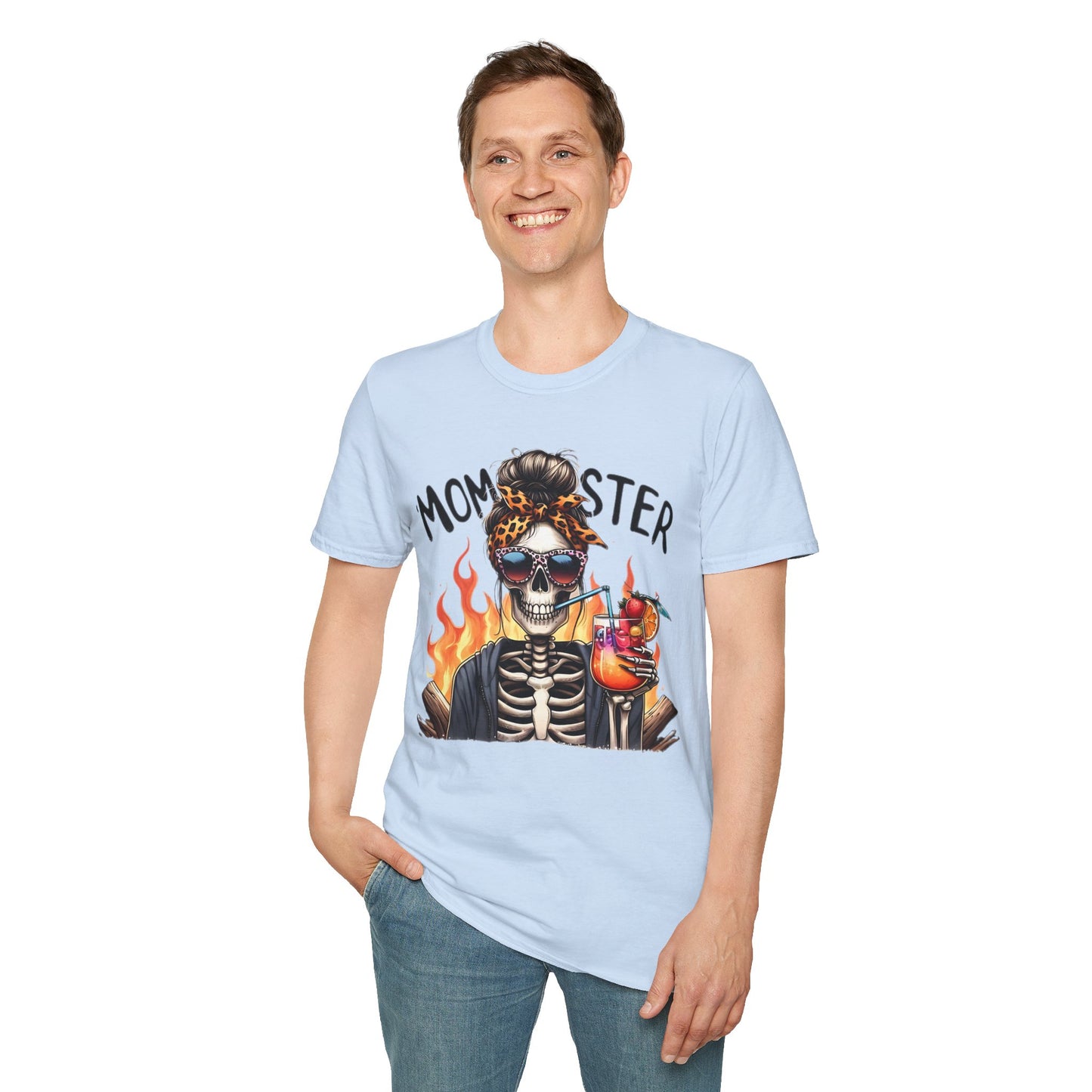 Skull Tee Shirt Unisex Skeleton Shirt Softstyle Gildan 100 Percent Cotton Graphic Tee