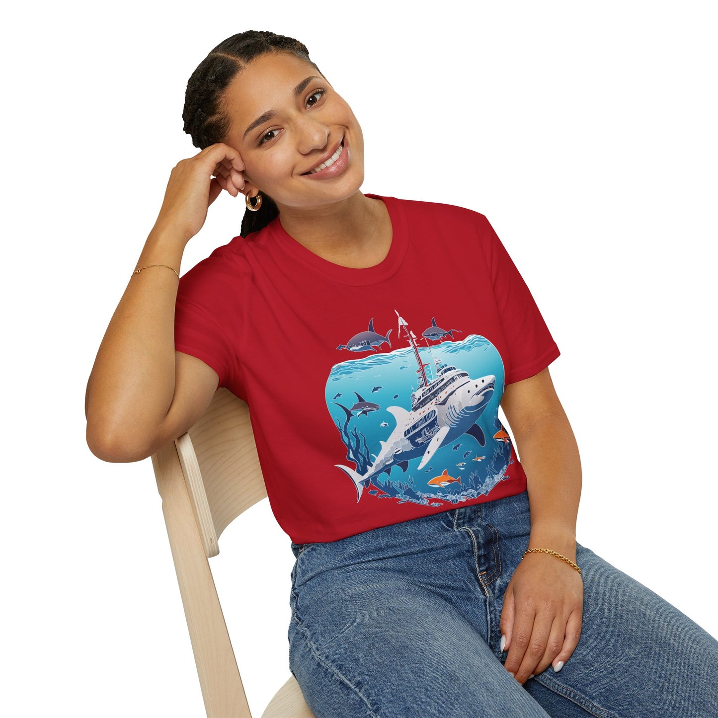 Ocean Tee Shirt, Ocean Shirt, Shirt with Ocean, U boat Tees, Shirt with U-Boat