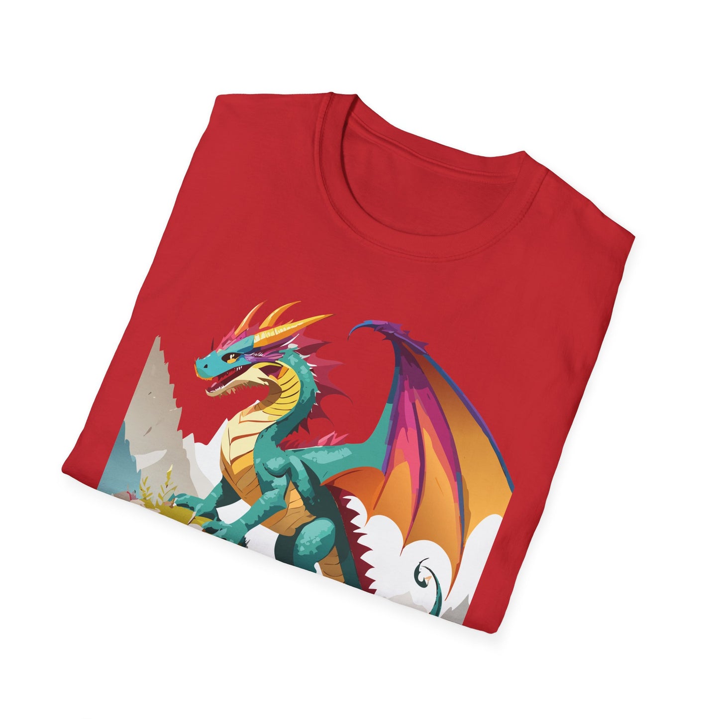 Dragon T Shirt Unisex Dragon Shirt With Animal Art Design Softstyle Cotton Tee Shirt