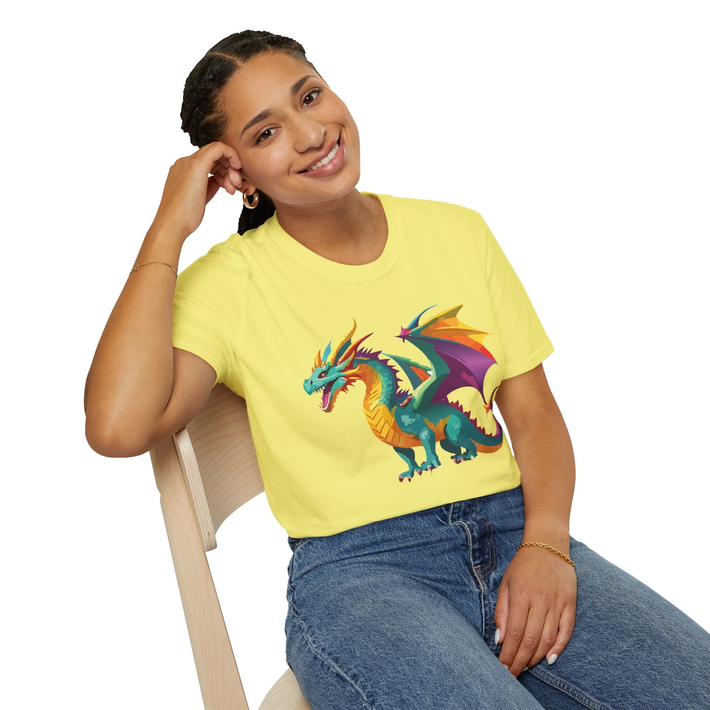 Dragon T Shirt Unisex Short Sleeve Art Design Gildan Softstyle Cotton Tee For Animal Lovers