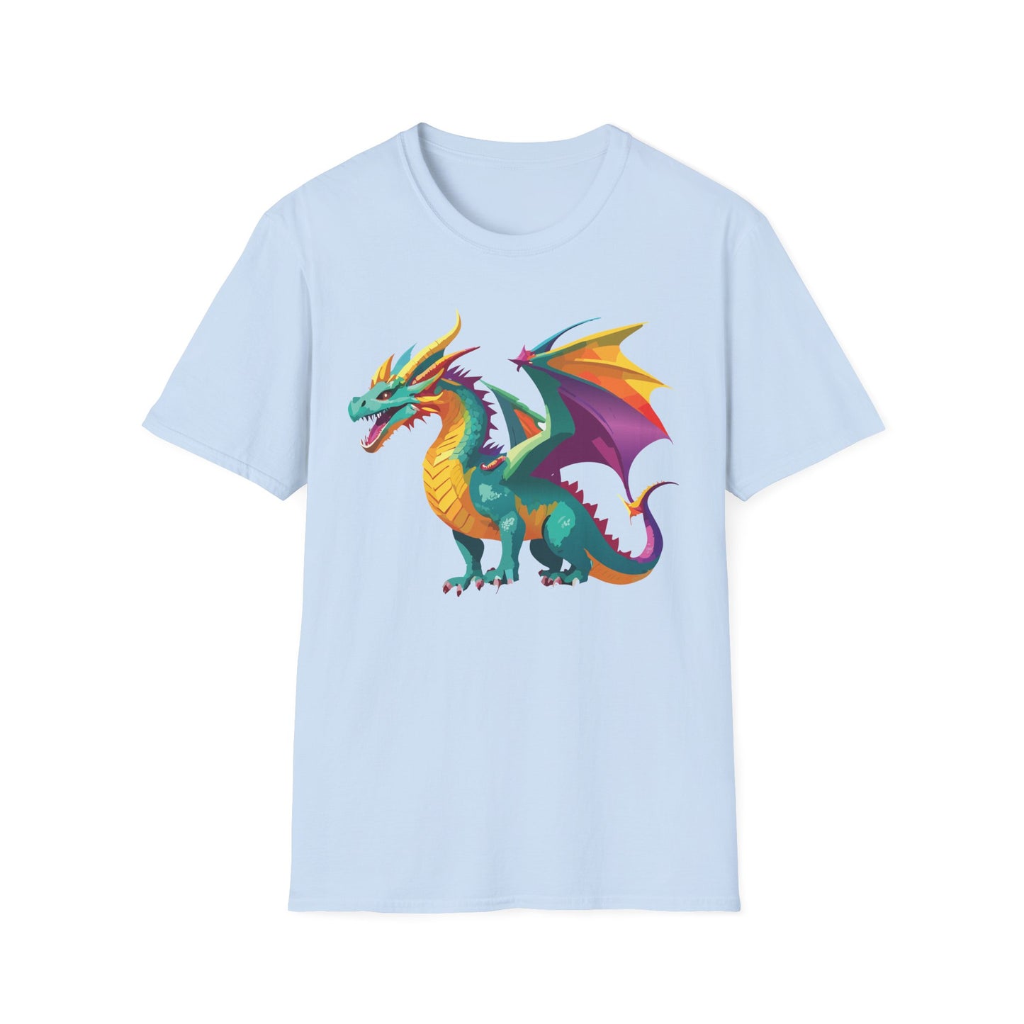 Dragon T Shirt Unisex Short Sleeve Art Design Gildan Softstyle Cotton Tee For Animal Lovers