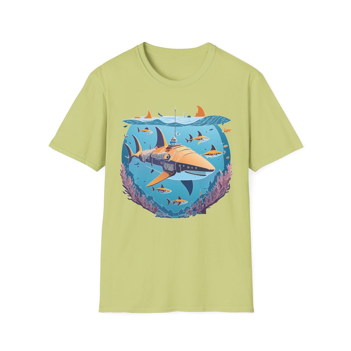 Ocean Tee Shirt, Ocean Shirt, Shirt with Ocean, U boat Tees, Shirt with U-Boat