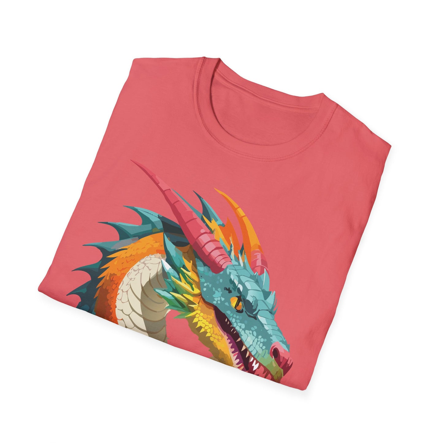 Dragon T Shirt Unisex Softstyle Art Design Tee With Animals Theme Gildan 64000 Premium Quality