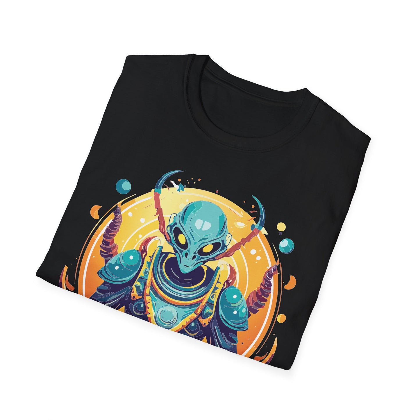 Cosmos Alien T Shirt Unisex Softstyle Short Sleeve Tee With Alien Art Design Artwork