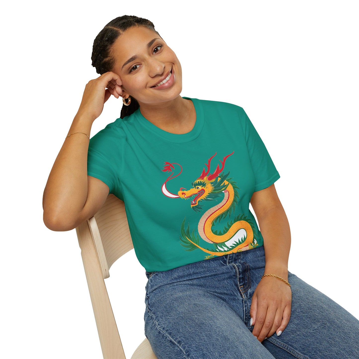 Dragon T Shirt Unisex Dragon Shirt Animal Shirt Gildan Softstyle 64000 100 Percent Cotton Tee