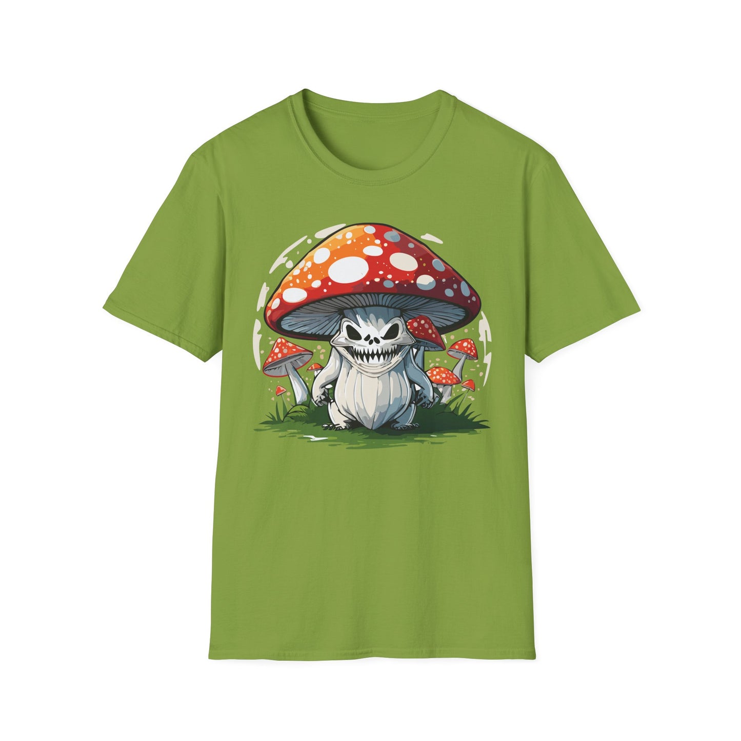 Mashroom Tee Shirt Unisex Softstyle 64000 100 Percent Ring Spun Cotton Funny Mashroom Fungus Design
